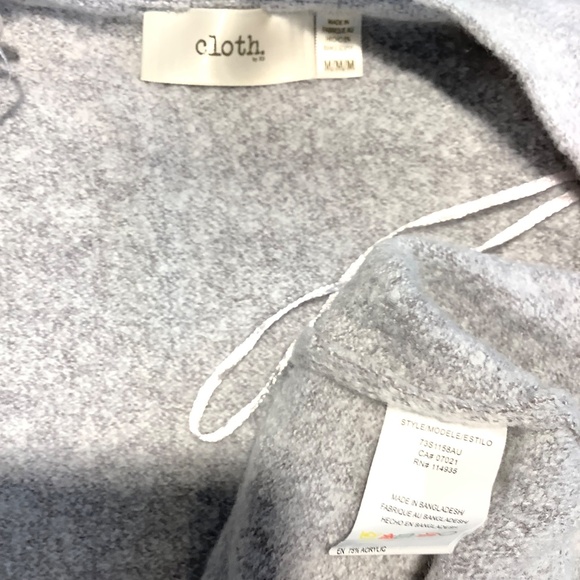 Cloth brand Lovely long soft cardigan MEDIUM light grey color - Picture 11 of 11